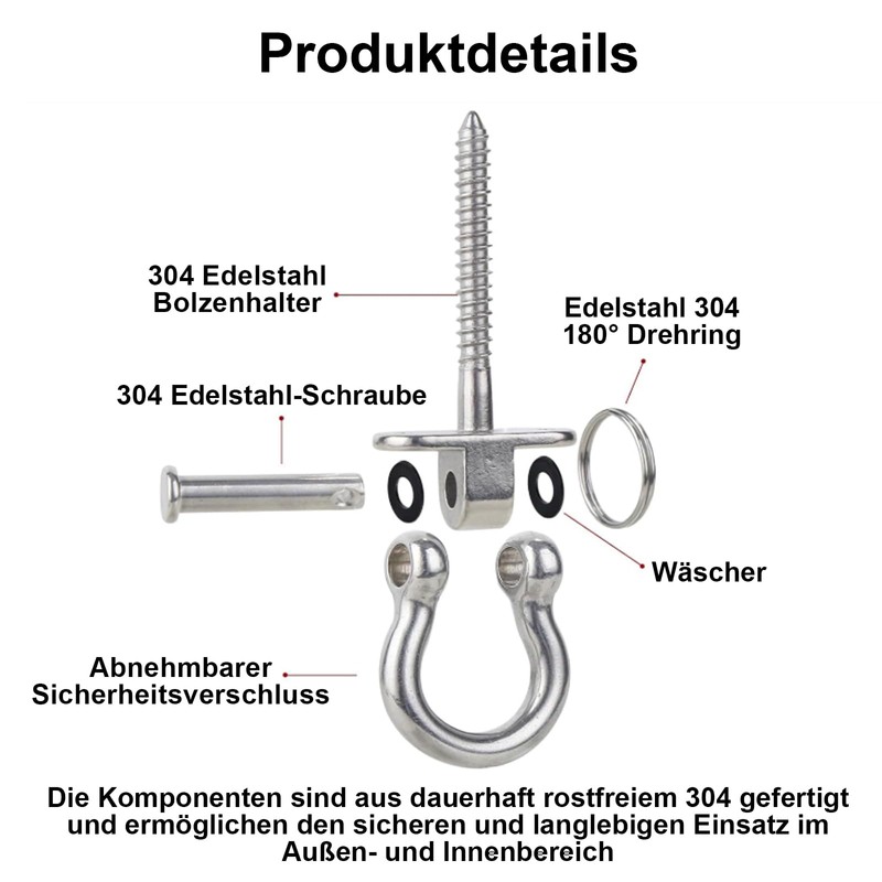 GIONAR 2 x Ceiling Hooks, Swing Hanger, 180° Swing Screw