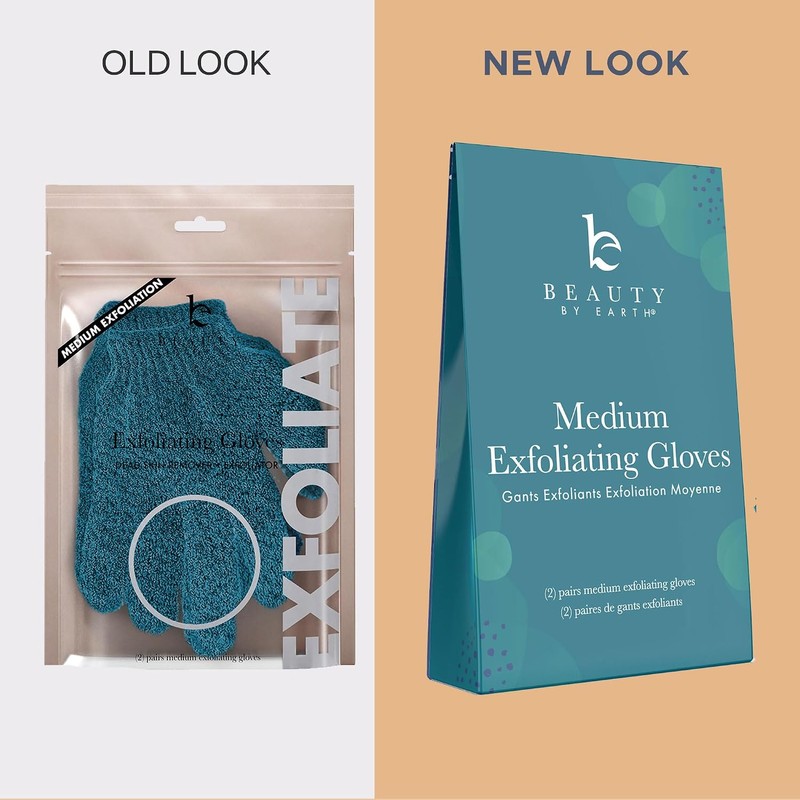 Guantes Exfoliantes Corporales con Lufa de Nivel Medio - 2