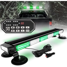 Flashing Traffic Light 26inch 126 LED Emergency Rooftop Strobe Light Bar W/Controller Double-Side Warning Hazard Snow PlowLight Color: Red/amber, Rated Power: 126, Beam Angle: Spot