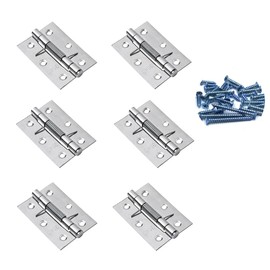 3 inch (67mm) Door Hinges,Stainless Steel Folding Butt Hinges, Heavy Duty Ball Bearing,Hinges for Window, Cabinets, Closet, Wooden Boxes（36 a Small Screw）
