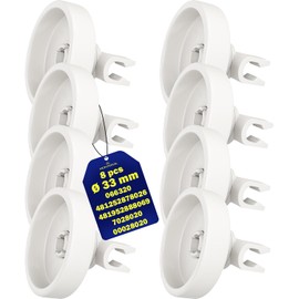 Pack of 8 Wheels Diameter 33 mm for Dishwasher Basket 066320 for Bosch for Siemens 481252878026 481952888069 for Whirlpool 7028020 MONTERAL