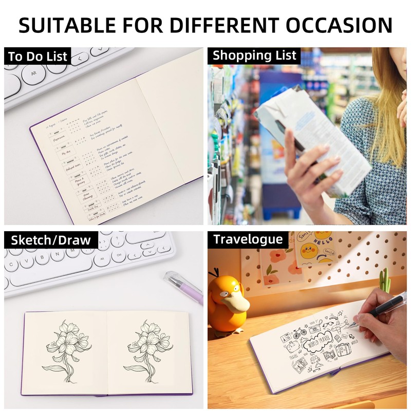 BOBO RABBIT 3 Pack Mini Blank Notebooks Pocket Size No