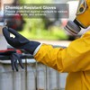 sourcing map Chemical Resistant Gloves, Latex Industrial Gloves Anti-Slip Protective