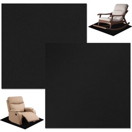 2 PCS Square Recliner Pads for Hardwood Floors Under Recliner Mat Recliner Rug Recliner Floor Protector Under Recliner Mat Recliner Floor Protectors for Hardwood （Black）