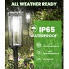 BITPOTT Bright Solar Pathway Lights, 4 Pack Solar Lights Outdoor