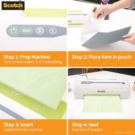 Scotch Thermal Laminating Pouches, 3.7 x 5.2-Inches, 20-Pouches (TP5902-20) (5)