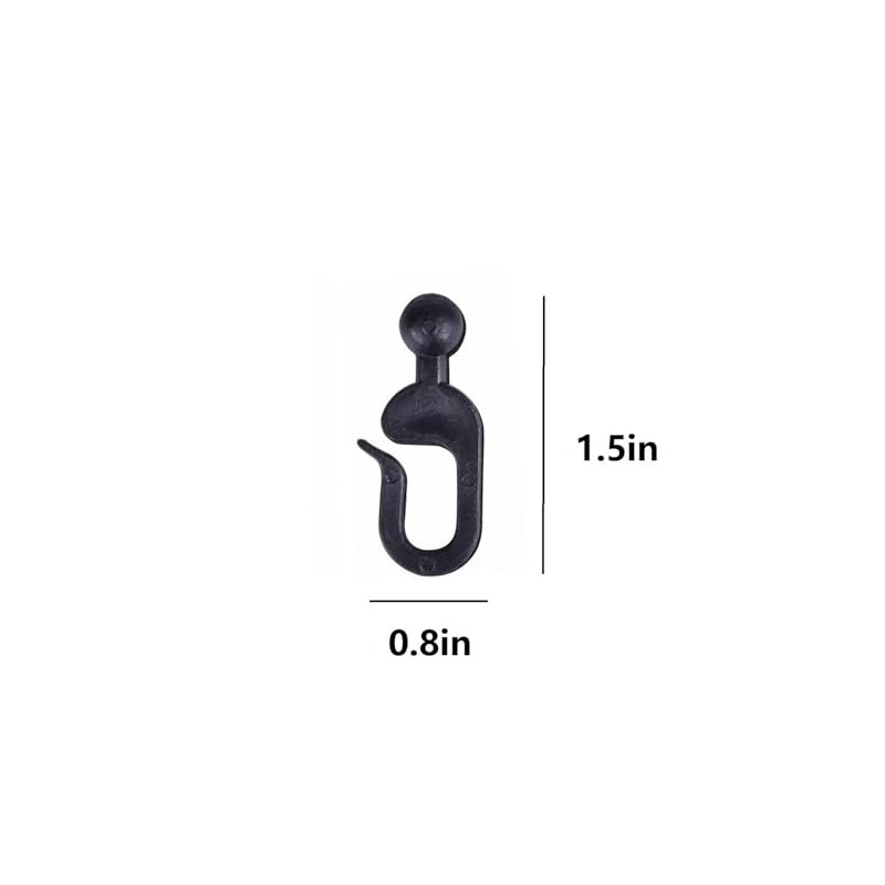 52Pcs Plastic Hooks for Gazebo Curtains, Mosquito Netting