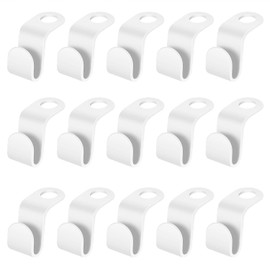 Yoosso Pack of 50 Clothes Hangers Space Saving Clothes Hangers Hooks Connection Hooks Multiple Plastic Hangers for Wardrobe Organiser (White)