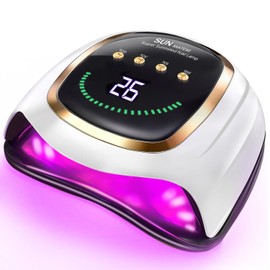 Upgraded red Light Treatment Gel Nail Light 72 LED Nail Light, 4 Timer Settings, one Button Start and Breathing Light Design, Hand and Foot use, Suitable for Fast Curing Anti Blackhand, Large LCD