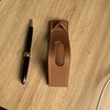 Handmade Leather fountain pen stand, Leather Pen Holder, Leather Desk