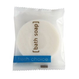 FRESH CHOICE Bulk Round Soaps (1oz, 50pack) Hotel Travel Size Mini Individually Wrapped Bars | Bulk Toiletries for Guest Bathroom, Vacation Rentals, Airbnb, VRBO, Charity Donations, Hospital Amenities