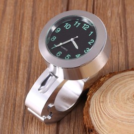 Motorcycle Handlebar Watch, Motorcycle Bicycle Watch Universal Waterproof Handlebar Mount Watch Glow Watch Handlebar Thermometer Motorcycle Clock Handlebar Watch for Motorcycles, Electric Vehicles
