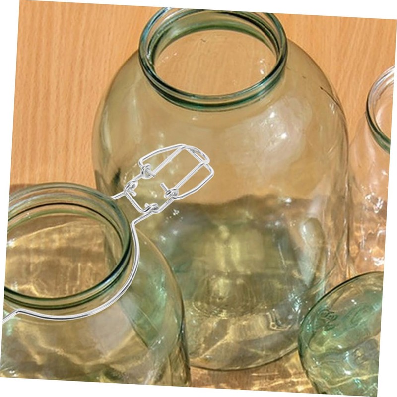 SHOWERORO 6Pcs Glass Canning Jar Accessories Wire Clamp Sealed Buckle