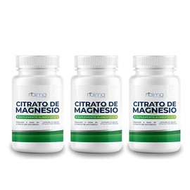 NAIMA Kit 3 Frascos de Citrato de Magnesio 500 mg | 100 Cápsulas | Pure Magnesium Citrate | Suplemento Puro y de Alta Absorción | Ingredientes Naturales | Sin Aditivos | Energía y Vitalidad General