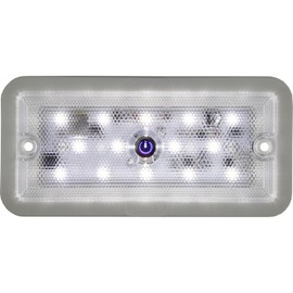 Buyers Products 5626337 LED Rectangular LED Interior Light For Cars, Trucks, RVs, With Built-In Switch, 750 Lumens, 12-24 VDC, Polycarbonate Lens And Housing, Surface Mount With Mounting Hardware