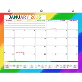 2025-2026 Calendar 18 Months Student Calendar/Planner for 3-Ring Binder, Desk, or Wall -v028