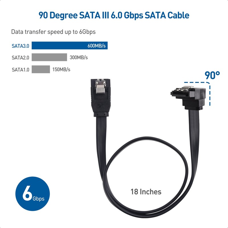 Cable Matters SATA III Data Cable and SATA Power Cable