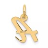 Unbranded 14K Yellow Gold Small Script Initial A Charm