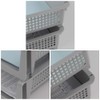 HOMMP 6-Pack Gray Plastic Stackable File Paper Storage Tray Basket