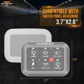 Auxbeam - Funda protectora impermeable de PVC para panel de interruptores de 6 bandas BC60, GC60, funda protectora transparente impermeable