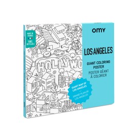 Omy Giant Coloring Poster Map, Los Angeles, 40 x 28 inches, Creative Play Fun for Kids, Adults, and The Whole Family.