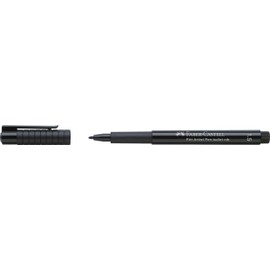 Faber-Castell Art & Graphic Pitt Artist Pen Bullet Nib 1.5 India Ink Pen, Black, Single Pitt Pen, For Art, Craft, Drawing, Sketching, Home, School, University, Colouring