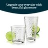 Libbey Yucatan Tumbler and Rock Drinking Glasses Set, Textured 16