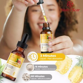 Nutribear Berberine Supplement Liquid Drops, AMPK Activator with Ceylon Cinnamon, Turmeric