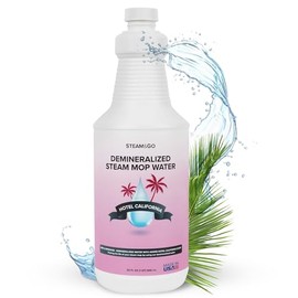 Steam & Go Demineralized Water for Steam Mop – Hotel California Scent, 32 Ounces (Pack of 1) | Scented Floor Cleaner Solution, Ready-to-Use, Compatible with Any Steam Cleaner