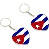 JAVD Llavero cubano con bandera de Cuba, paquete de 2,