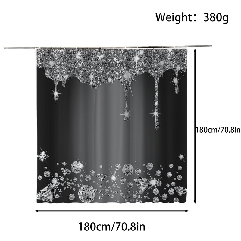 FAIRYGATE Shower Curtains Popular Bath Bathroom Luxury Glamorous Fabric Modern