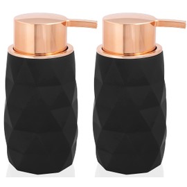 7 Oz Hand Soap Dispenser Lotion Pump Bottles, 2 Pack Refillable Liquid Dish Soap Bottles for Bathroom and Kitchen Soap Dispenser with Hand Soap, Lotion Rustproof Pump Black