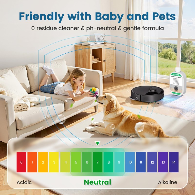 CPLIKE 2 Pack Floor Cleaning Solution Compatible with Roomba Plus