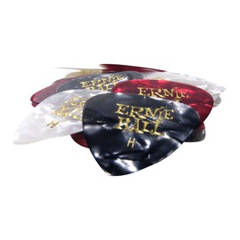 Ernie Ball Heavy Pearloid Cellulose Picks - Assorted Colours - Pack of 24