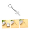 LIFKOME Crystal Keychain Cross Design Fashionable Religious Pendant Perfect for