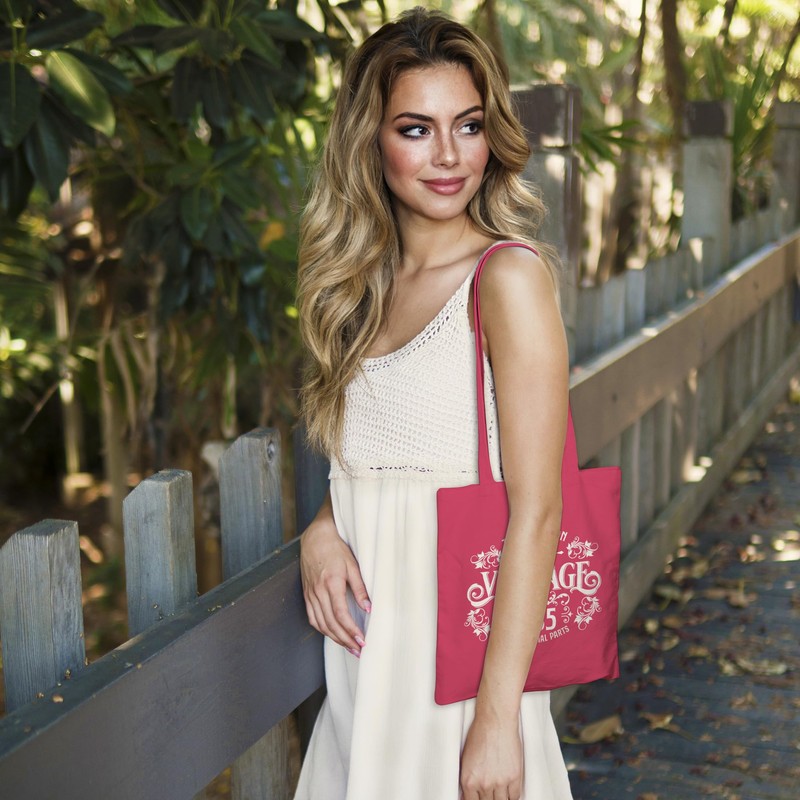 Dead Set Studio 40th Birthday Tote Bag, Women's Raspberry Pink,