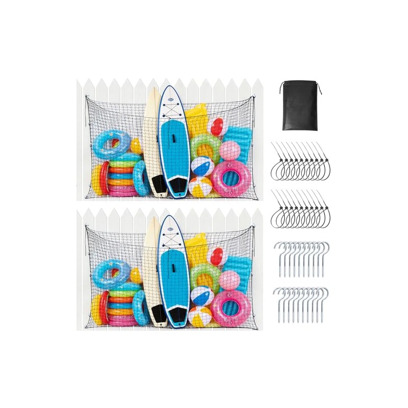 2 PCS Extra Large Pool Float Storage Bags,79×47 in Hanging