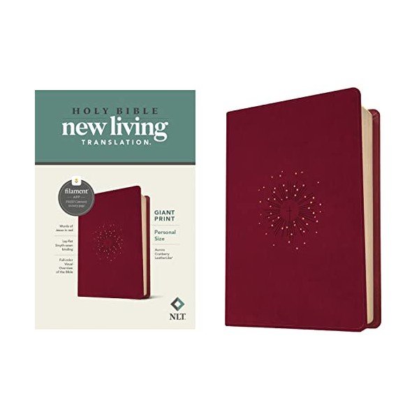 NLT Personal Size Giant Print Bible, Filament Enabled Edition (Red