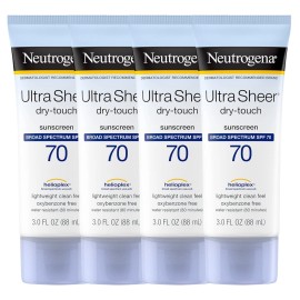 Neutrogena Ultra Sheer Dry-Touch SPF 70 Sunscreen Lotion 3oz - LOT of  4
