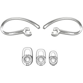 Replacement Set: 2 Earhooks and 3 S/M/L Ear Adapters Tips Compatible with Plantronics Explorer 80 110 120 500,Voyager 3200 3240 Edge, M25,M70,M90,M95,M100,M155,Marque 2 M165, Discovery 925 975 975SE