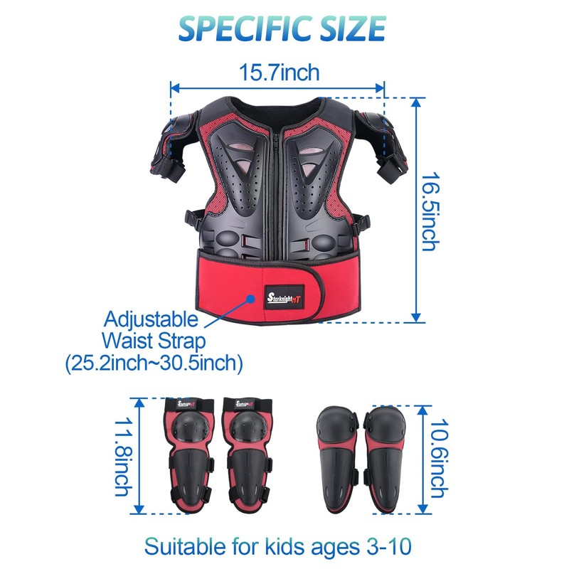 StarknightMT Kids Motorcycle Armor Suit Dirt Bike Gear Riding Protective