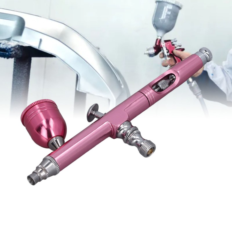Airbrush Gun Pink 0.3mm Diameter Nozzles Portable Air Brush Painting