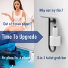 Multi-Functional 3-in-1 Toilet Paper Holder with Heavy Duty Commode Safety