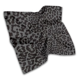 AOHRO Head Scarf for Women, 27.5" Cute Like Satin Head Hair Scarf, Large Square Fashion Printed Bandana for Hair Wrapping, Black Leopard