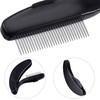 TecUnite 4 Packs Folding Eyelash Comb, Stainless Steel Teeth Eyebrow