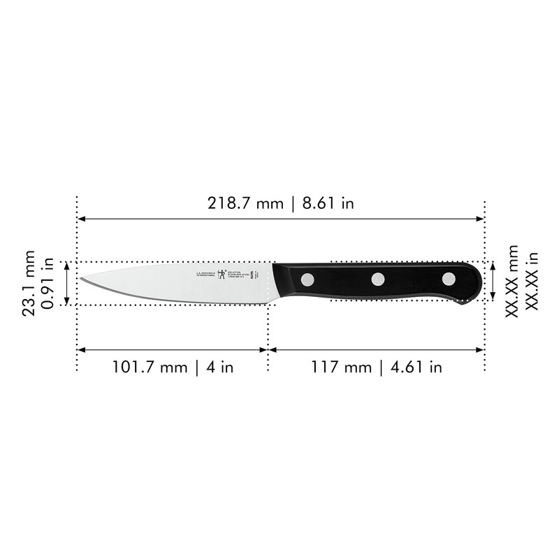HENCKELS Solution Razor-Sharp 4-inch Compact Chef Knife, German Engineered Informed