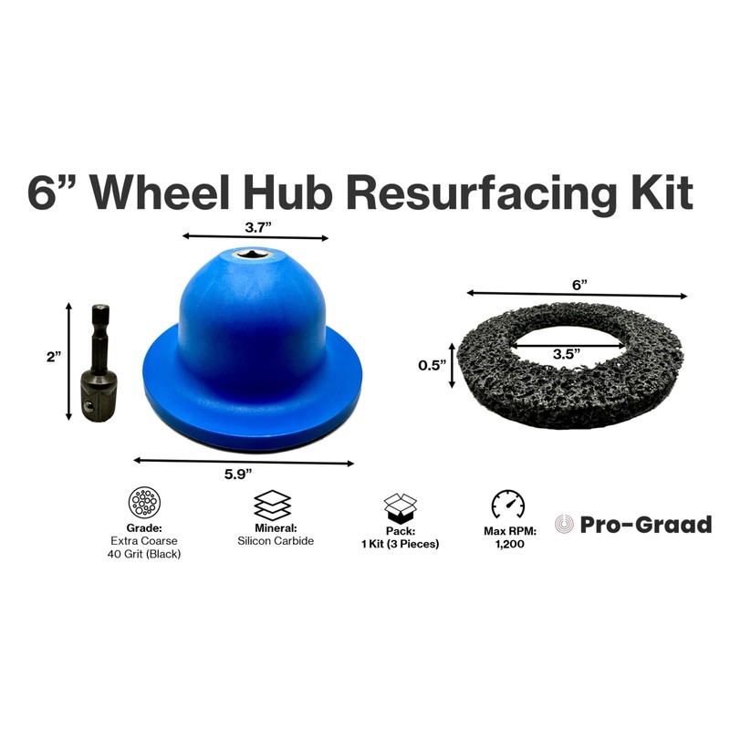 Pro-Graad 6” Professional Brake Hub Cleaning & Resurfacing Kit –