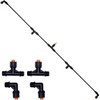 4-Nozzle Poly Boom Wand with 3/8" Brass Fitting – Convertible