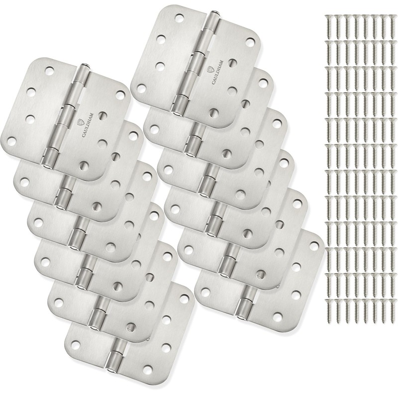 Cauldham (12 Pack) Heavy-Duty 4" Interior Door Hinges with 5/8"