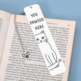 Cat Bookmark, Gifts for Cat Lovers, Funny Bookmarks for Book Lover Bookish, Book Markers for Women, Back to School, Cat School Supplies, Book Club Gifts, Bookworm Cat Lover Birthday Christmas Gifts